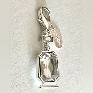 WHITE HOUSE BLACK MARKET Bag Charm Zipper Pull Keychain Clear Crystal